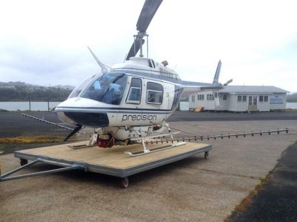 Helicopter storage trolley